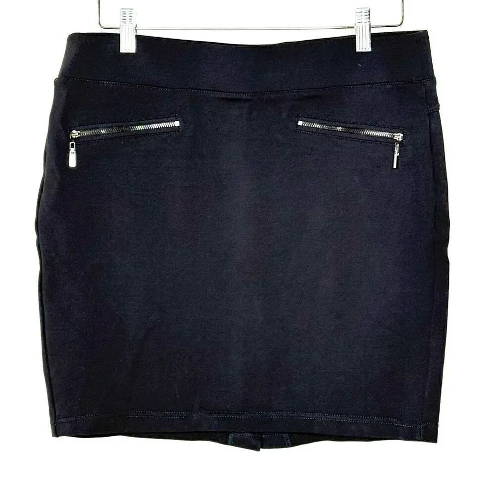 Liverpool Navy Blue Mini Ponte Skirt - US 8P